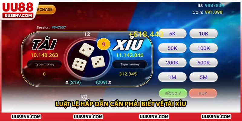 Luật lệ hấp dẫn cần phải biết về tài xỉu